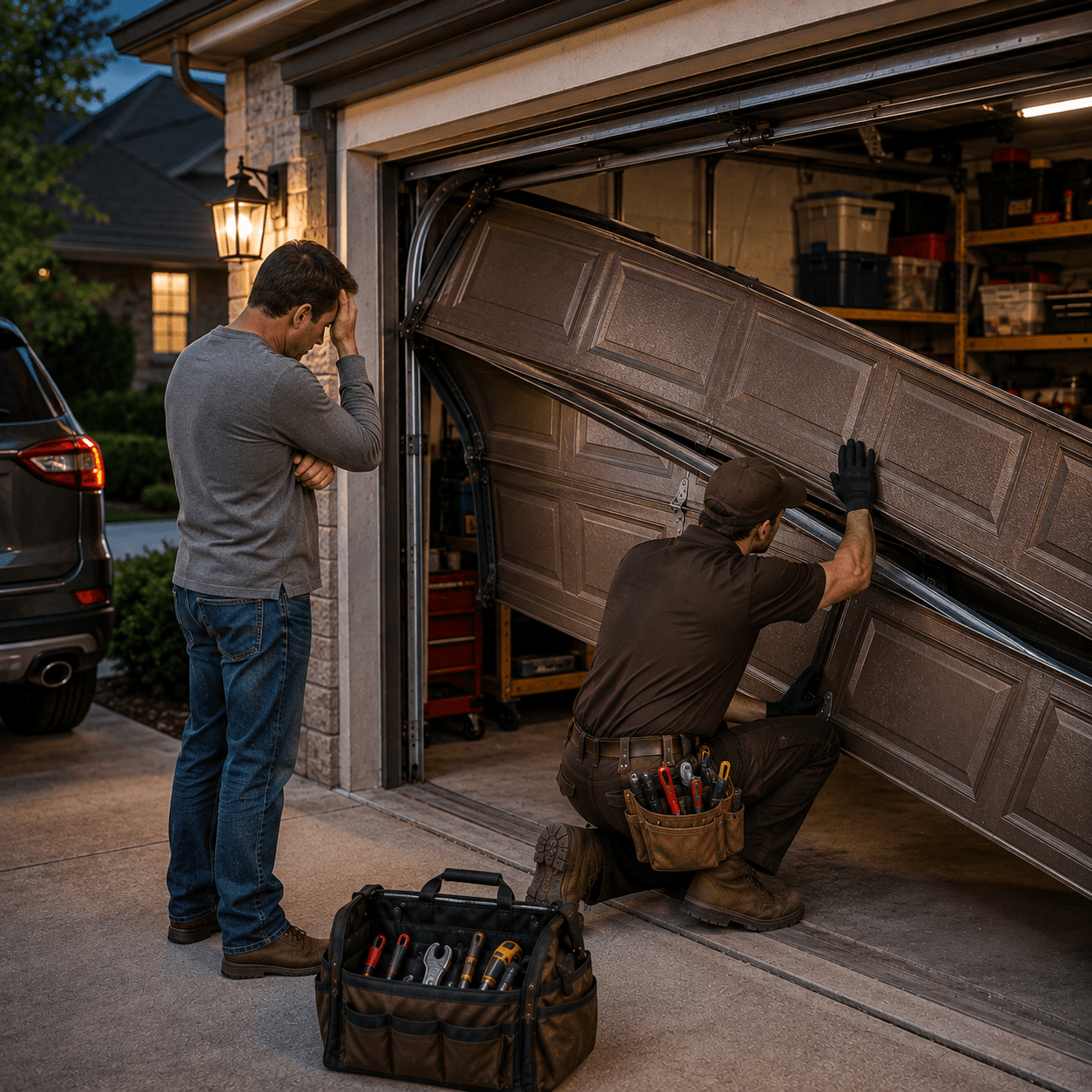 Stuck Garage Door Repair by University Park TX Garage Doors