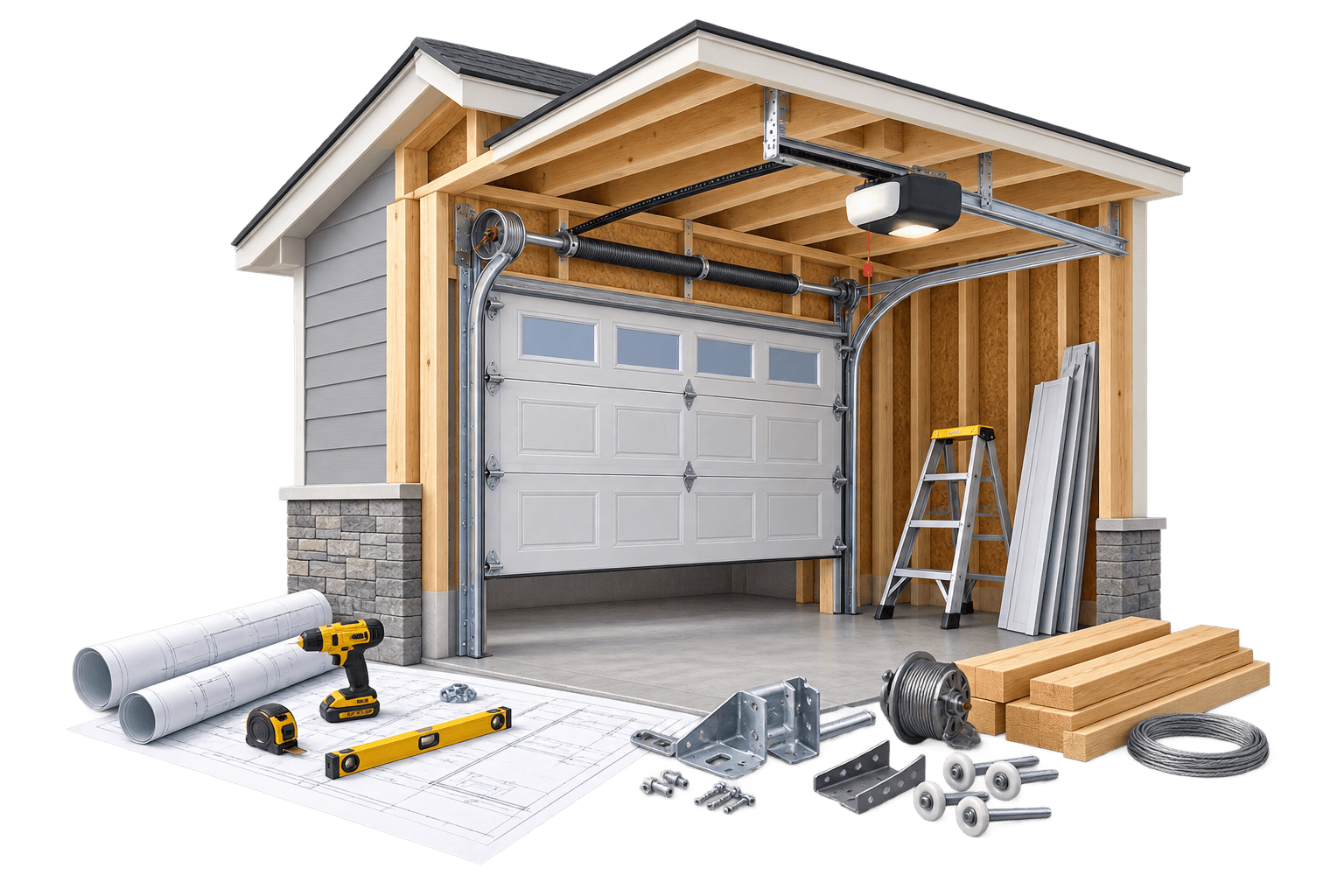 Garage door repair and installation process