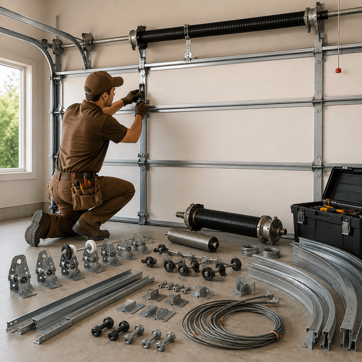 Garage Door Parts and Hardware Inspection by University Park TX Garage Doors